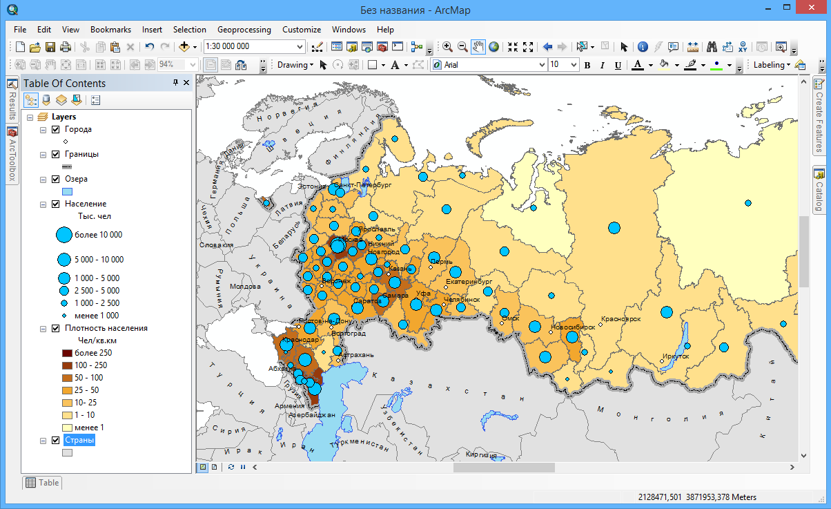 Карта qgis россия